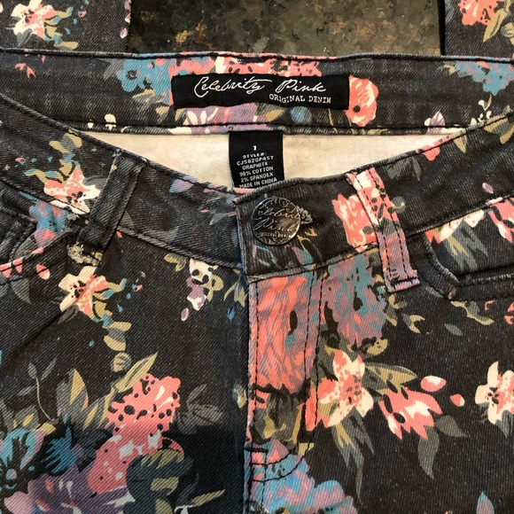 Floral Denim Skinny Jeans - Picture 4 of 10
